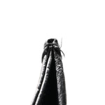 Calfskin Crocodile Embossed Monogram Medium Niki Shopping Bag Black