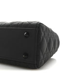 Ultra Matte Calfskin Cannage Small My ABCDior Lady Dior Black