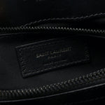 Calfskin Y Quilted Monogram Monochrome Medium Loulou Chain Satchel Black