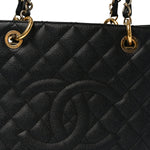 Caviar Quilted XL Grand Shopping Tote GST Black