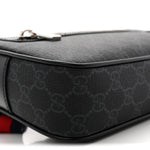 Soft GG Supreme Monogram Web Belt Bag Black Grey