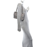Caviar Quilted Medium French Riviera Flap Light Grey