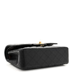 Caviar Quilted Small Double Flap Black