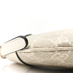 GG Monogram Calfskin Small Emblem Shoulder Bag Beige Mystic White