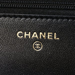 Lambskin Plexiglass Quilted Coco Love Wallet On Chain WOC Black