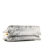 Metallic Matelasse Lux Mini Crossbody Tote Cromo