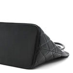 Caviar Quilted Medallion Tote Black