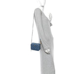 Denim Quilted CC Pearl Crush Camera Case Blue