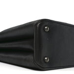 Iridescent Calfskin CC Large North South Shopping Tote Black