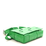 Paper Calfskin Maxi Intreccio Cassette Crossbody Bag Parakeet