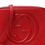 Pebbled Calfskin Small Soho Disco Bag Tabasco Red