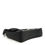 Semi Matte Soft Textured Calfskin Downtown Shoulder Bag Black