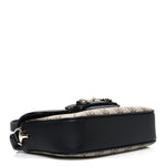 GG Supreme Monogram Horsebit 1955 Soft Small Shoulder Bag Beige Black