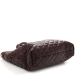 Lambskin Quilted Maxi Icare Shopping Tote  Rouge Cabernet