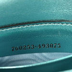 Metallic Calfskin Super Mini Horsebit 1955 Shoulder Bag Light Blue