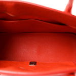 Ostrich Large Open Bar Tote Orange
