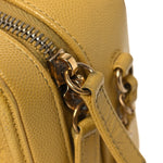 Caviar Quilted Small CC Filigree Vanity Case Yellow