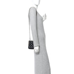 Lambskin Plexi Quilted CC Evening Clutch With Chain Black