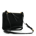 Tessuto Nylon Soft Calf Double Zip Crossbody Bag Black