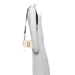 Perforated Calfskin Small Snapshot Camera Bag Tapioca