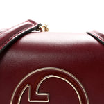 Calfskin Blondie Small Shoulder Bag Dark Red