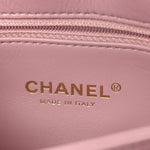 Lambskin Quilted Medium Color Match Flap Light Pink
