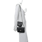 Lambskin Quilted Side Packs Black