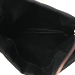 Satin Mythical Alphabet Drawstring Pouch Orange Black White
