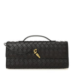 Nappa Intrecciato Long Andiamo Top Handle Clutch Fondant