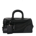 Nylon Saffiano Top Handle Bag Black