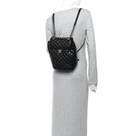 Lambskin Quilted Small Urban Spirit Backpack Black
