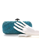 Ayers Intrecciato Karung Knot Clutch Blue