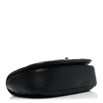 Calfskin Quilted Casual Pocket Messenger Flap Black