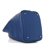 Taurillon Clemence Casaque Picotin Lock 22 MM Bleu Saphir Bleu Brighton