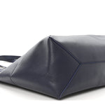 Shiny Calfskin Large Puzzle Fold Tote Abyss Blue