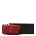 Smooth Calfskin Monogram Phone Holder Crossbody Opyum Red