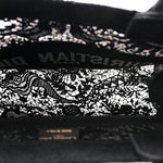 Embroidered 3D Macrame D-Lace Sun Medium Book Tote Black