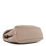 Calfskin Y Quilted Monogram Medium Loulou Chain Satchel Dark Beige