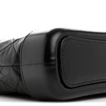 Aged Calfskin Quilted Small Gabrielle Hobo Black