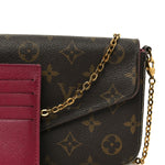 Monogram Pochette Felicie Chain Wallet Fuchsia