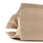 Linen Calfskin Small Rive Gauche Tote Greggio Natural