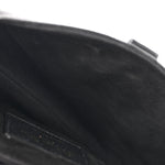 Grained Calfskin Mini Saddle Bag Black