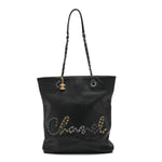 Calfskin Chain 20s Signature Tote Black