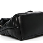 Lambskin Quilted Small Loulou Puffer Monogram Chain Satchel Black