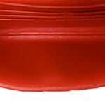 Nappa Intrecciato Long Andiamo Top Handle Clutch Orange