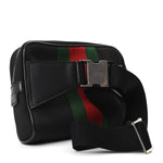 Canvas Web Slim Belt Bag Black