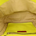 Vitello Medium Rockstud Tote Yellow Fluo