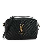 Calfskin Matelasse Monogram Lou Camera Bag Black