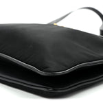 Tessuto Nylon Soft Calf Double Zip Crossbody Bag Black