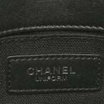 Calfskin Quilted CC Uniform Flap Belt Bag Black